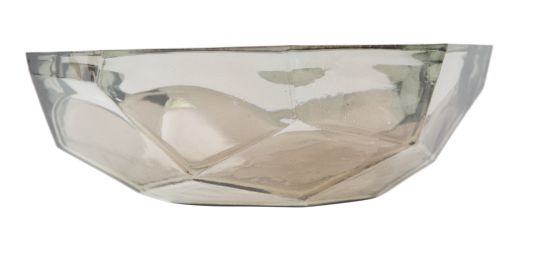S/TASCHE VETRO RICICLATO STONE AMBRA CM Ø 25X8 MIN 2 (MADE IN SPAIN)