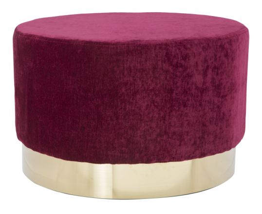 PUFF GOLDY GRANDE BORDEAUX CM Ø 55X35