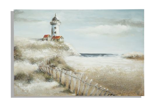 DIPINTO SU TELA FARO -A- CM 120X3,7X80