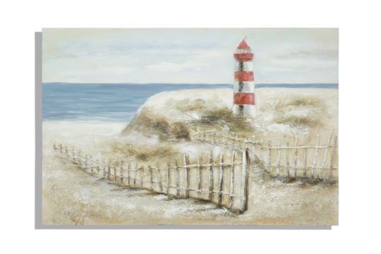 DIPINTO SU TELA FARO -B- CM 120X3,7X80