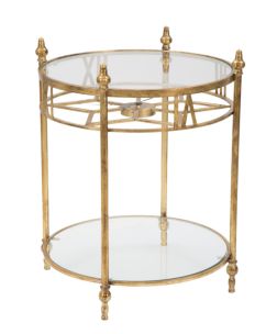 TAVOLO C/OROLOGIO GLAM TOWER CM Ø 57X67