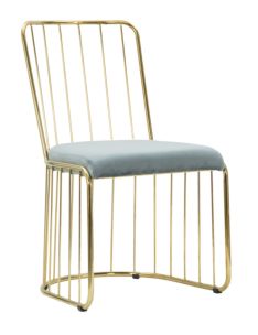 SEDIA CAGE CELESTE CM 47X56X82 SET 2 PZ (ALTEZZA SEDUTA CM 45)
