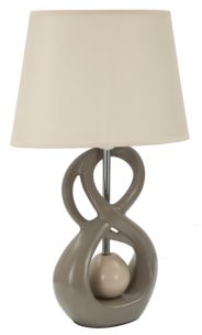 LAMPADA DA TAVOLO CERAMICA BROWNY CM 31X20X45