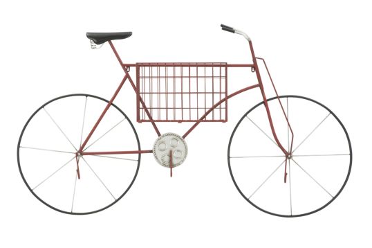 PANNELLO IN FERRO BICICLETTA C/CESTINO CM 150X18X90