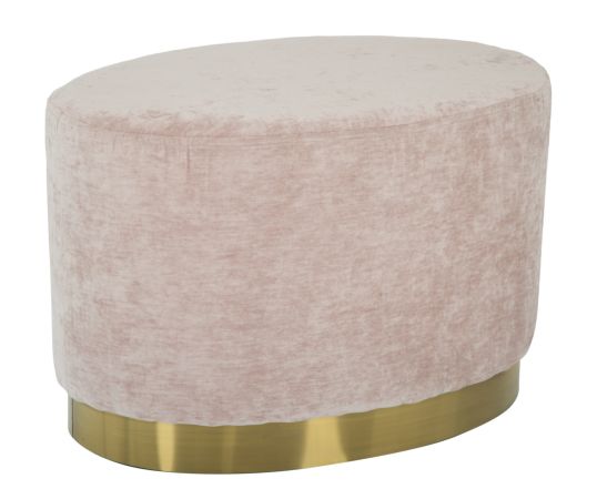 PUFF GOLDY OVALE GRANDE ROSA CM 60X40X40