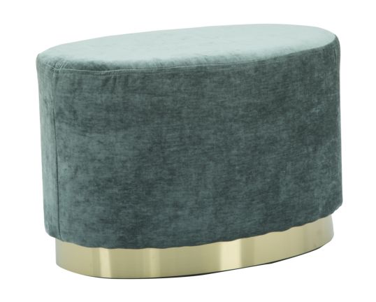 PUFF GOLDY OVALE GRANDE VERDE CM 60X40X40