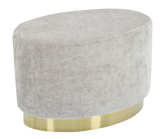 PUFF GOLDY OVALE PICCOLO GRIGIO CM 52X35X35