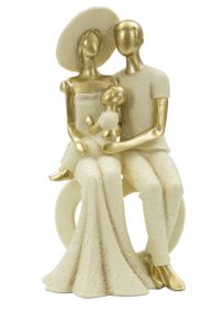 COPPIA CHARME C/BABY SU CUORE CM 12,5X10X24 MIN 2