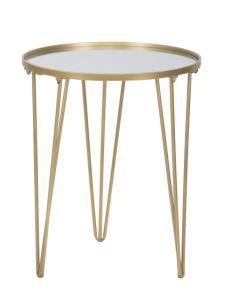 TAVOLINETTO DA CAFFE' GLAM GOLD/MIRROR CM Ø 40X49