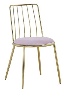 SEDIA GLAM LODOVIC ROSA CM 45X50X80 SET 2 PZ (ALTEZZA SEDUTA CM 45)