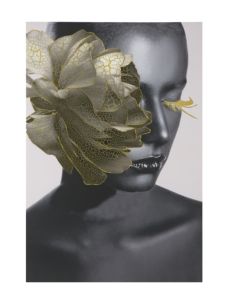 STAMPA SU TELA CON APPLICAZIONI -C- ELEGANT CM 80X3,8X120