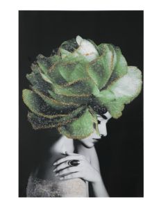 STAMPA SU TELA CON APPLICAZIONI -C- FLOWER CM 80X3,8X120