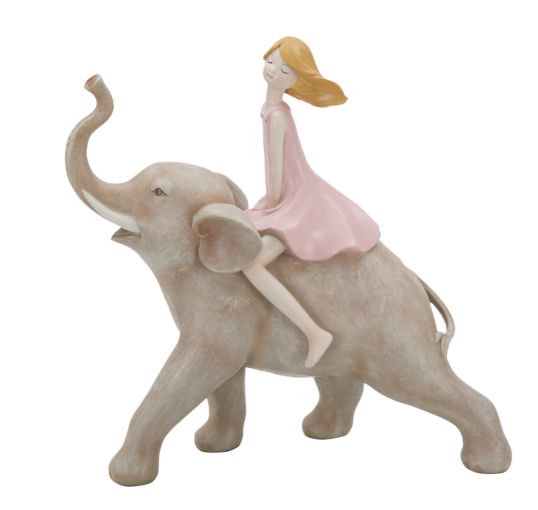 STATUETTA DOLLY SU ELEFANTE CM 22X10X21