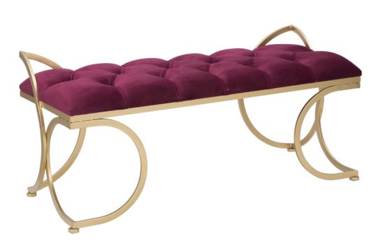 PANCA GLAM LUXY BORDEAUX CM 103X43X47