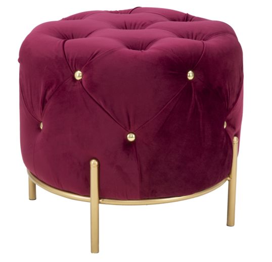 PUFF DIAMOND GLAM BORDEAUX CM Ø 45X40