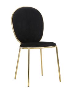 SEDIA GLAM EMILY NERA CM 44X50X90 SET 2PZ (ALTEZZA SEDUTA CM 45)