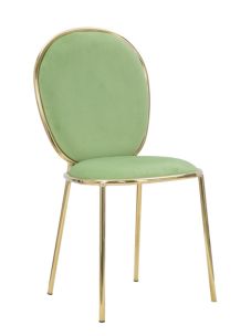 SEDIA GLAM EMILY VERDE CM 44X50X90 SET 2PZ (ALTEZZA SEDUTA CM 45)