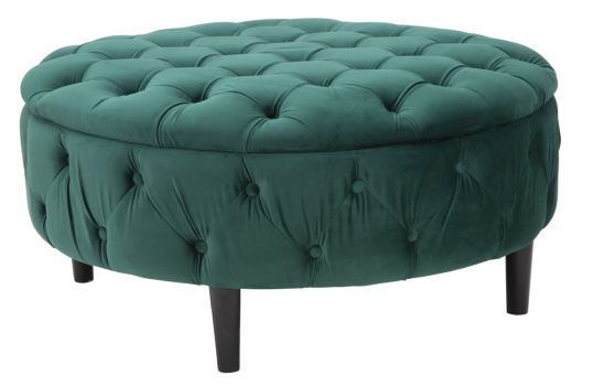 PUFF/CONTENITORE QUEEN VERDE CM Ø 90X40