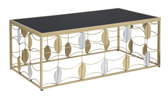 TAVOLO DA CAFFE' GLAM LEAF CM 120X66X46