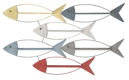 P/BOTTIGLIE DA MURO FISH CM 103,5X8X62