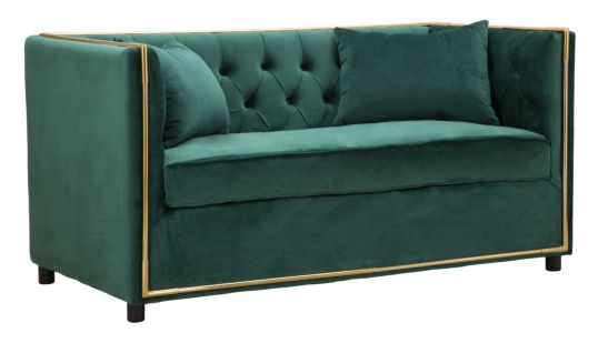 DIVANO 2 POSTI LUXURY VERDE CM 153X78X79