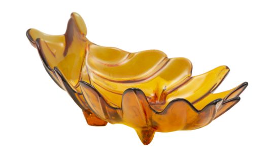 S/TASCHE VETRO RICICLATO LEAF CM 33X20X10 MIN 2 (MADE IN SPAIN)