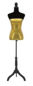 MANICHINO PAILLETTES ORO CM 37X23X165