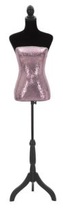 MANICHINO PAILLETTES ROSA CM 37X23X165