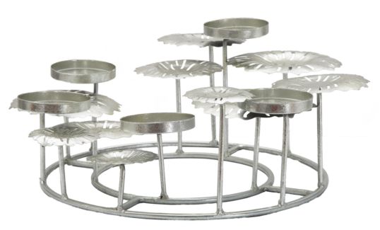 P/CAND ROUND-PLUS SILVER CM 37,5X33,5X15,5