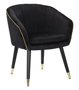 POLTRONA PARIS NERA/GOLD CM 62X58X78