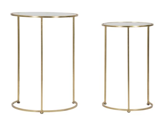 TAVOLINETTI GLAM SIMPLY COPPIA CM Ø 44,5X63-34,5X56,5