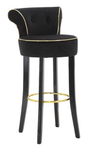 SGABELLO BAR LUXY NERO CM 46X48X96 (ALTEZZA SEDUTA 75CM)