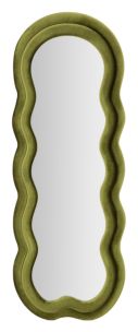 SPECCHIO DA MURO MIKI VELLUTO VERDE CM 60X4X160 (MISURA SPECCHIO CM 39X135)