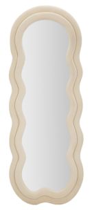 SPECCHIO DA MURO MIKI VELLUTO CREMA CM 60X4X160 (MISURA SPECCHIO CM 39X135)