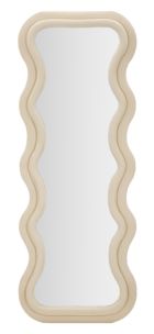 SPECCHIO DA MURO EMILY VELLUTO CREMA CM 60X6X160 (MISURA SPECCHIO CM 42X144)